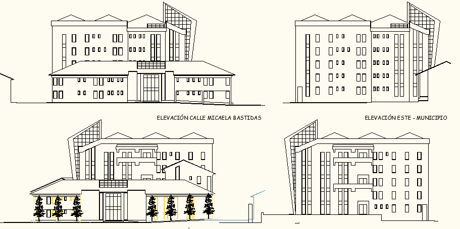 Elevation working detail dwg file
