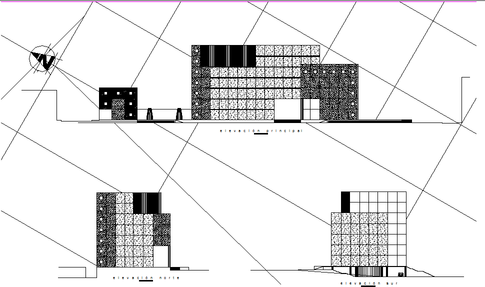 Elevation working detail dwg file