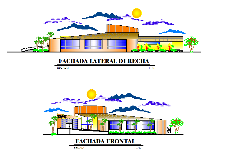 Elevation working detail dwg file