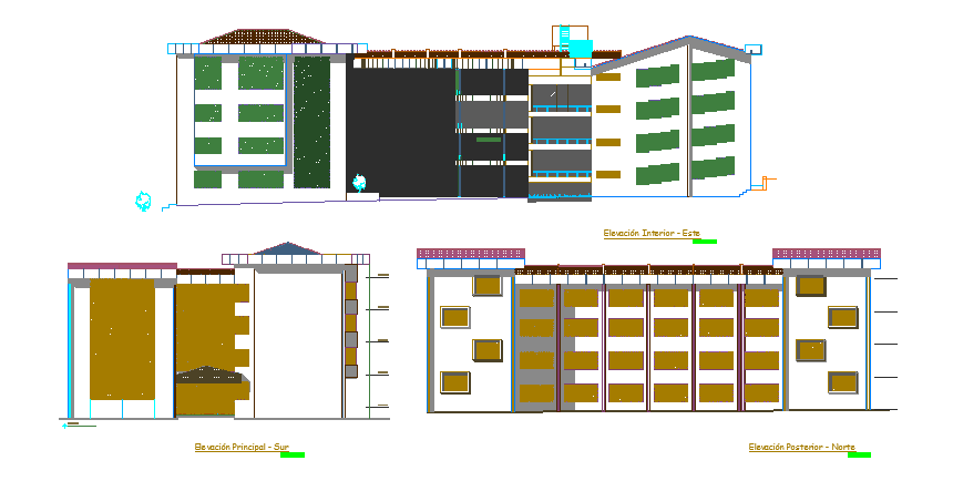 Elevation working detail dwg file
