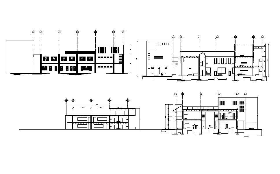 Elevation working detail dwg file