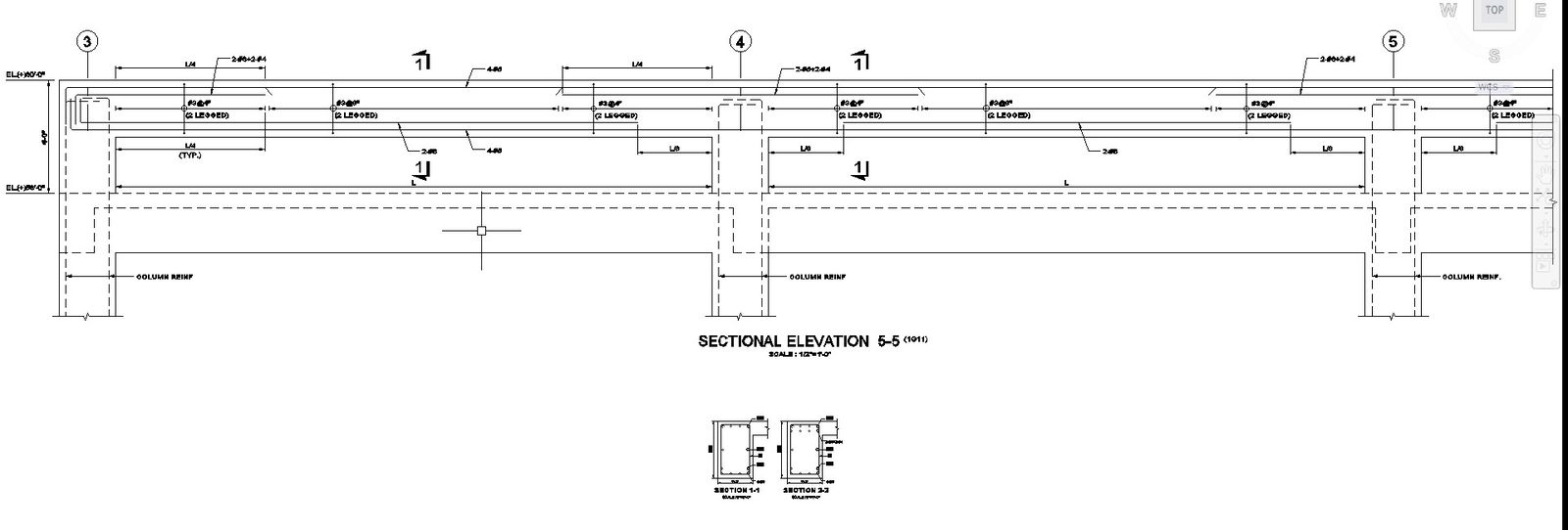 Architectural Section and Elevation in AutoCAD Format