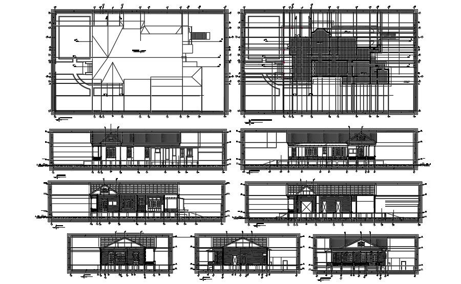 Elevation Of House Layout CAD File