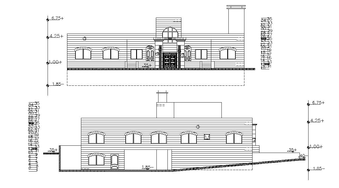 Elevation Residential Layout AutoCAD File