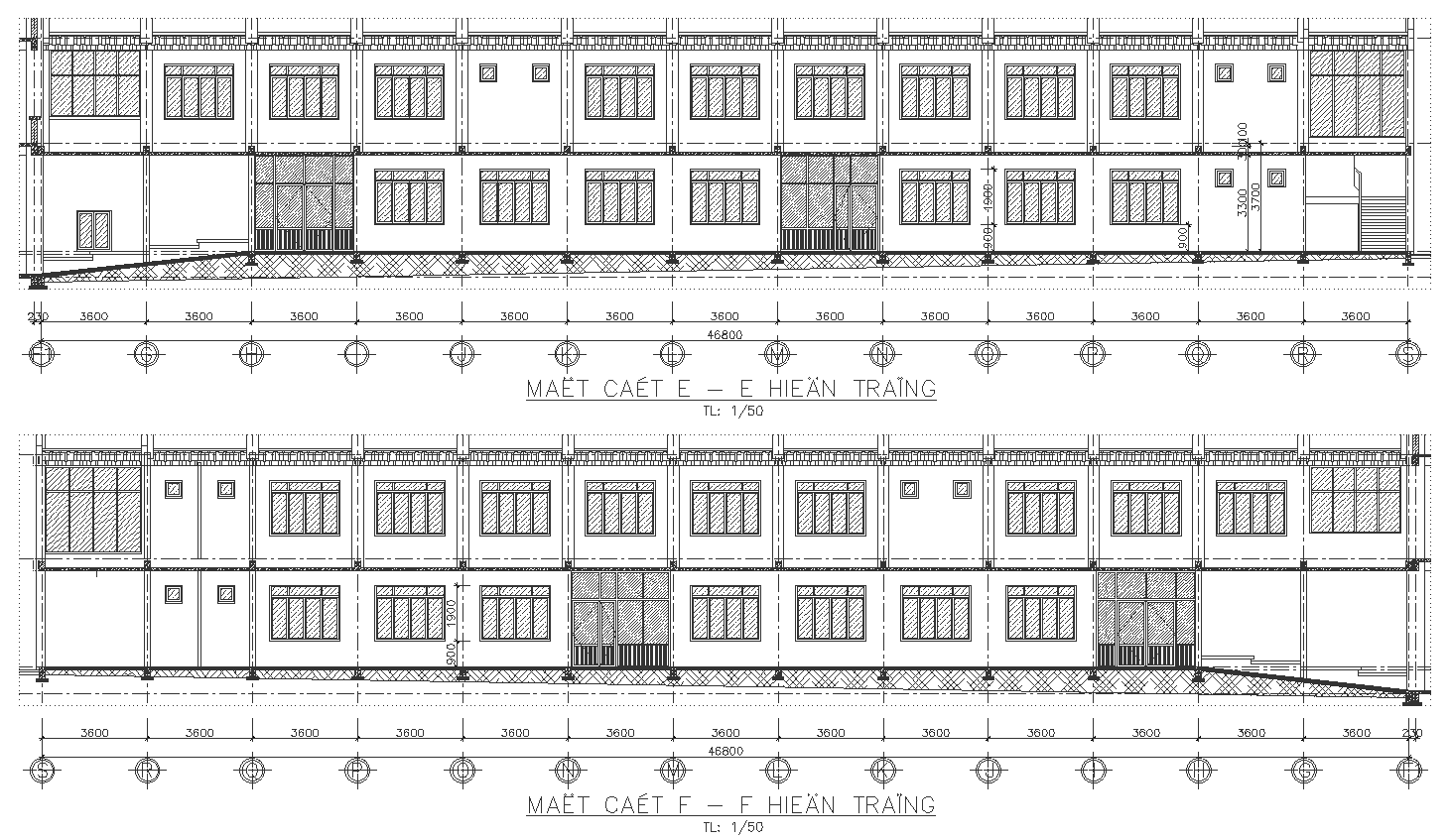 Elevation a and b for resort design details dwg autocad drawing .