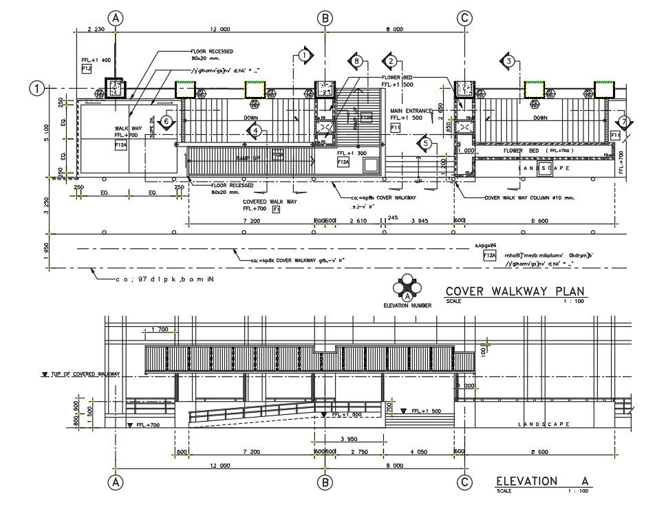 Elevation and plan of staircase details are given into the autocad DWG drawing file. Download the Autocad DWG drawing file.