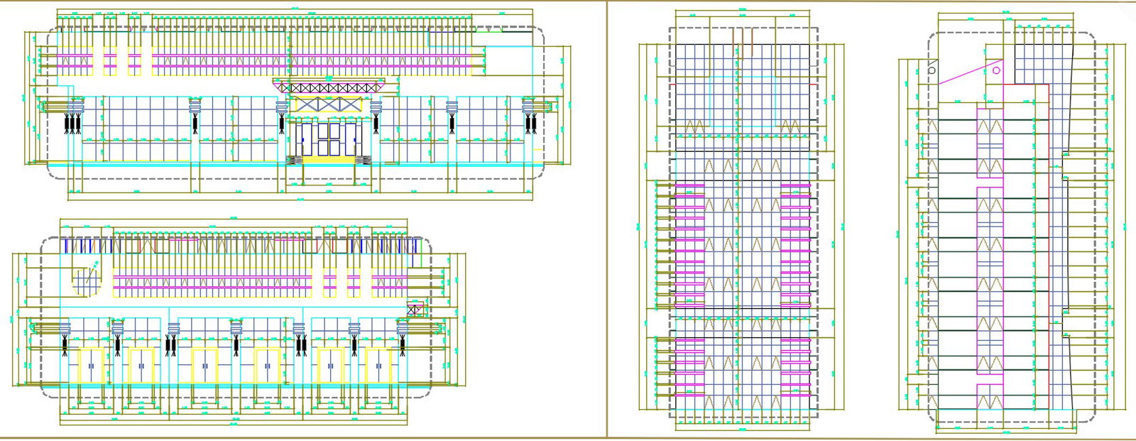 Elevation details of the apartment design in AutoCAD 2D drawing, CAD file, dwg file