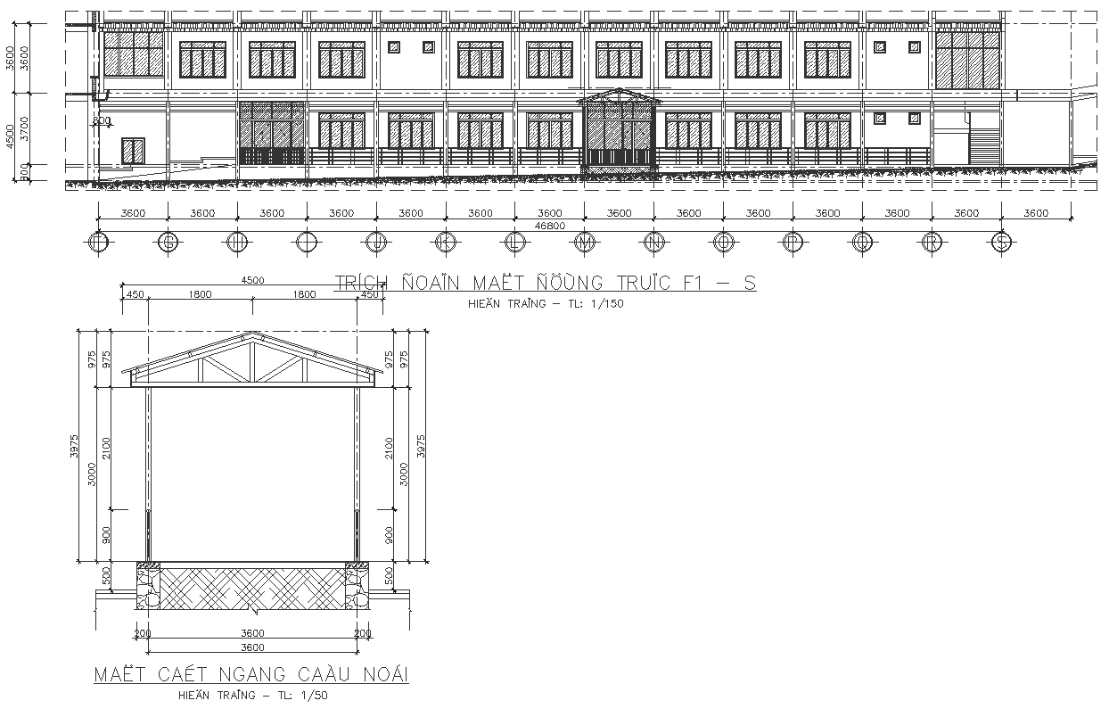 Elevation for government building details dwg autocad drawing .