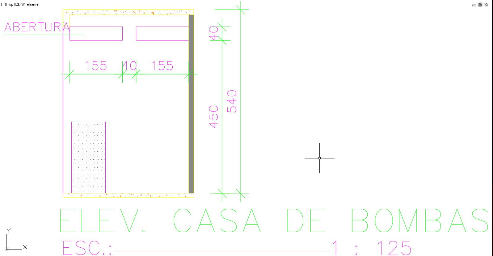 Elevation of Pump house design in AutoCAD 2D drawing, CAD file, dwg file