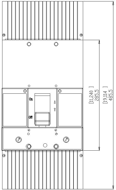 Elevation of electric power station in AutoCAD 2D drawing, dwg file, CAD file