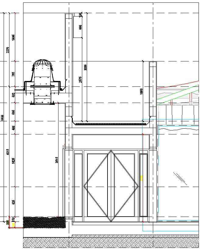 Elevation of house with detail AutoCAD drawing, dwg file, CAD file