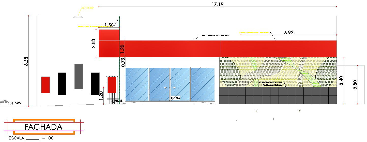 Elevation of plan of cold chamber and cold rack or cooling chamber