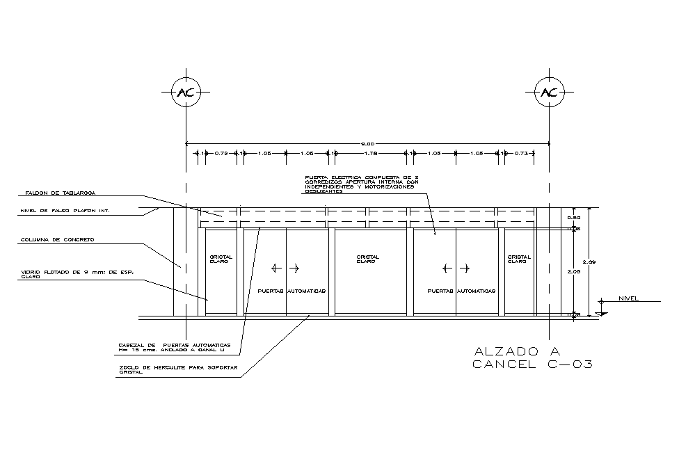 Elevation of the building is given in this Autocad drawing file.Download now.