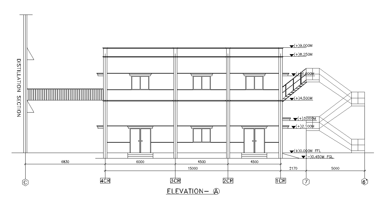 Elevations of PLC room and laboratory details are given in this 2D Autocad DWG drawing file. Download the 2D Autocad DWG drawing file.
