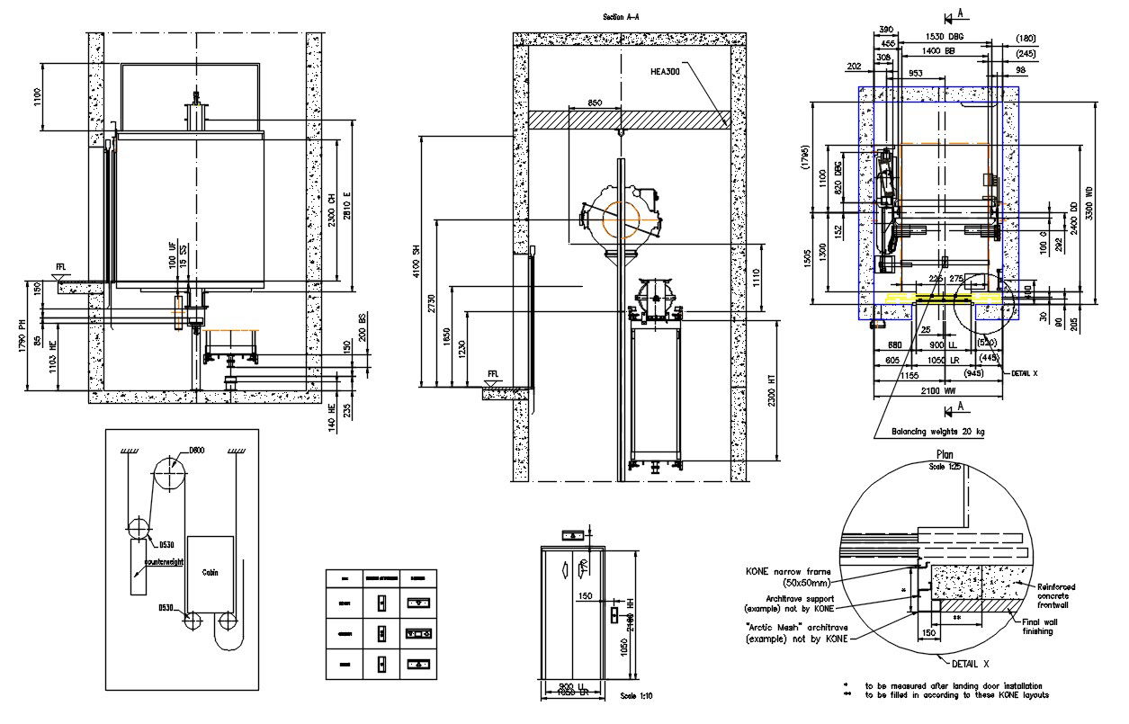 Elevator Installation Plan DWG File