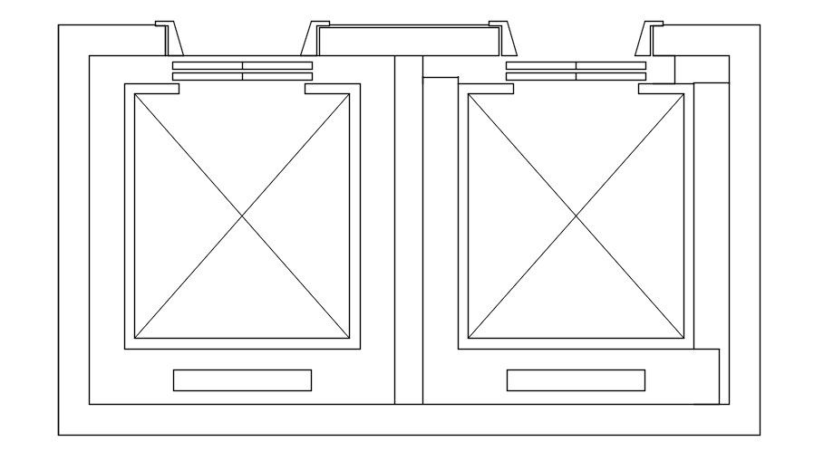 Elevator plan cad block in AutoCAD, dwg file.