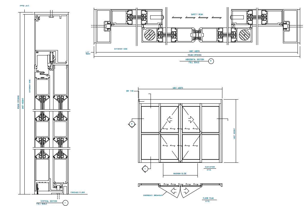 Emergency electronic Door