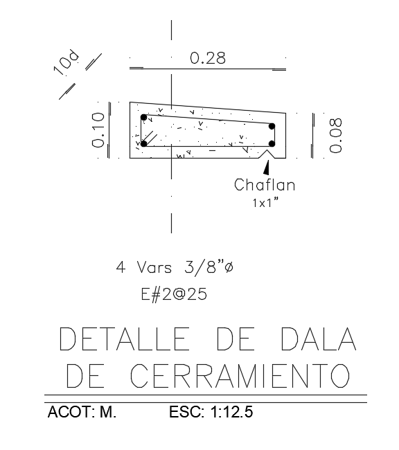 Enclosure typical section details are given in this drawing. Download the Autocad file now.