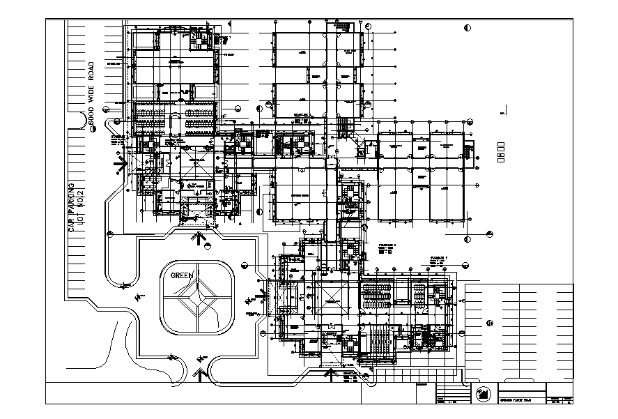 Engineering college plan is given in this Autocad 2D drawing file. Download the Autocad file.