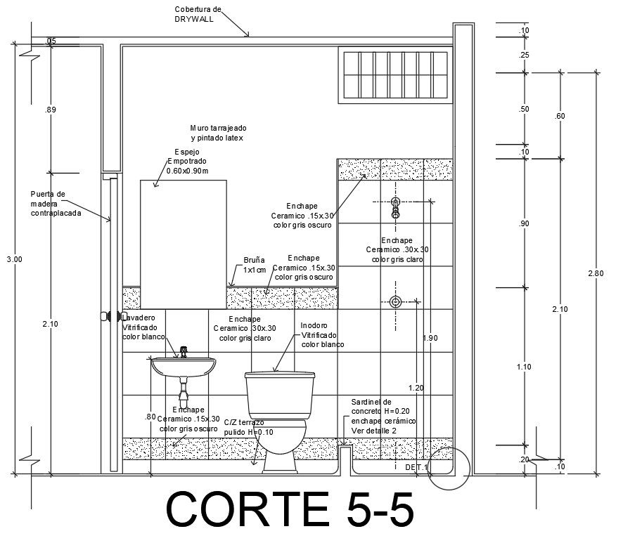 Enlarged detail of toilet elevation drawing separated in this AutoCAD file | Download this 2d AutoCAD drawing file.