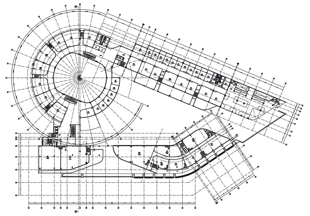 Enlarged floor plan drawing derived in this AutoCAD file.   Download this 2d AutoCAD drawing file.