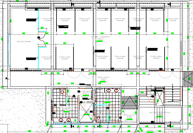 Enlargement of school architecture layout plan dwg file