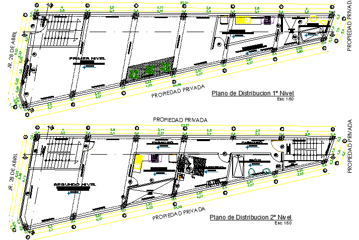 Entire House Project Design and Structure Details dwg file
