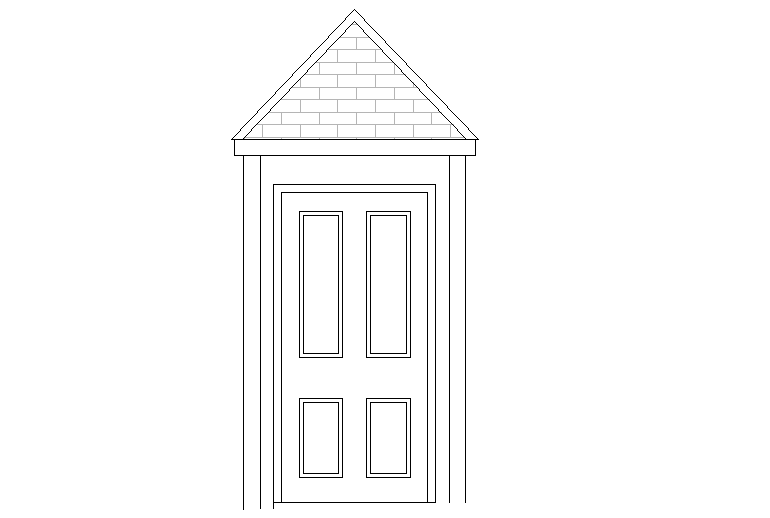 Entrance detailing elevation design of a door