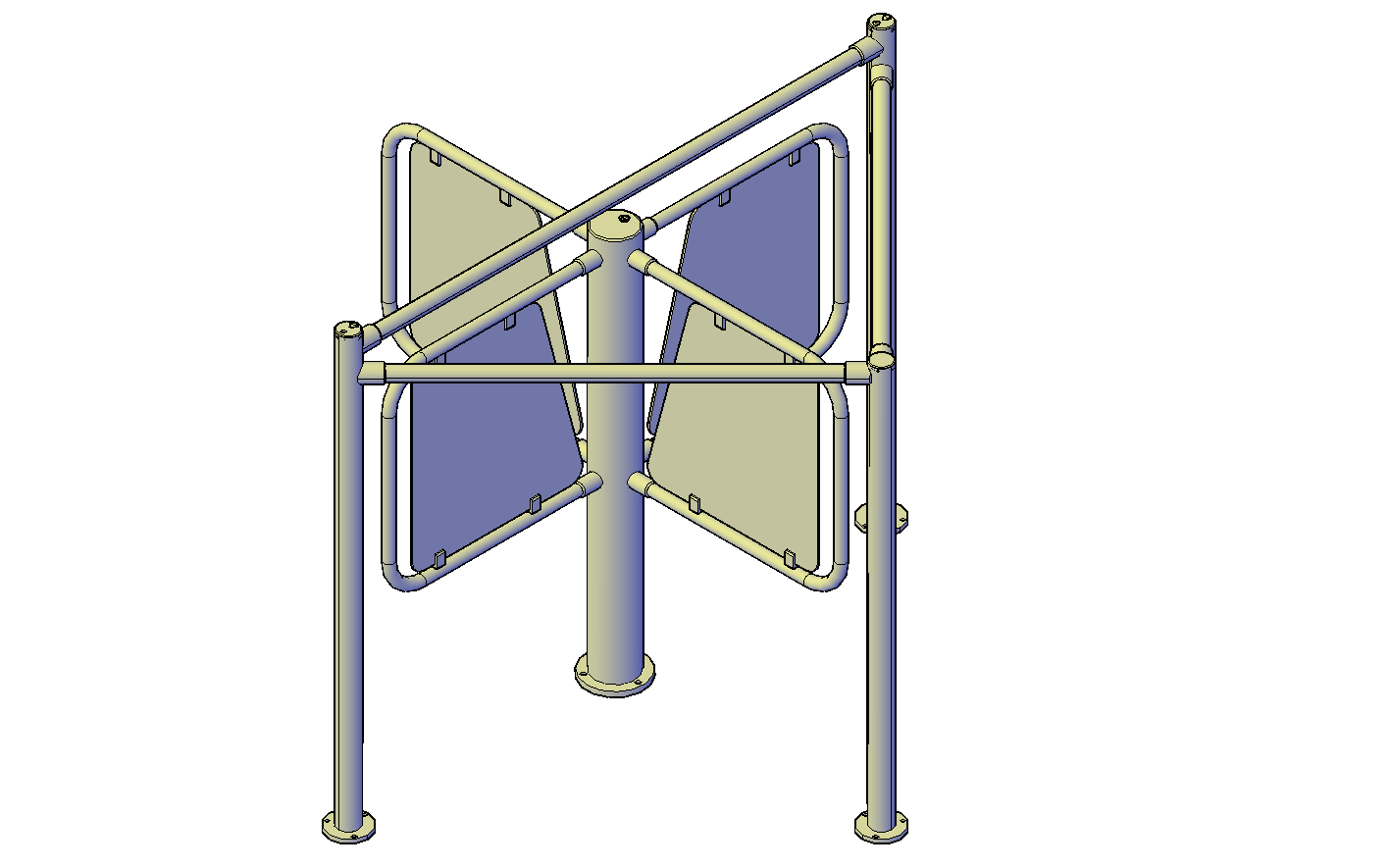 Entrance turn style plan detail dwg file.