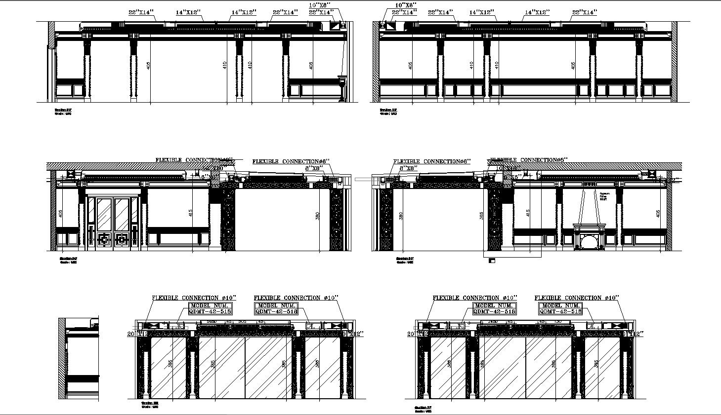Entrance Door Elevation For Building Architectural CAD Drawing In DWG File