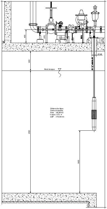 Equipment layout of water protection system in AutoCAD, dwg file.
