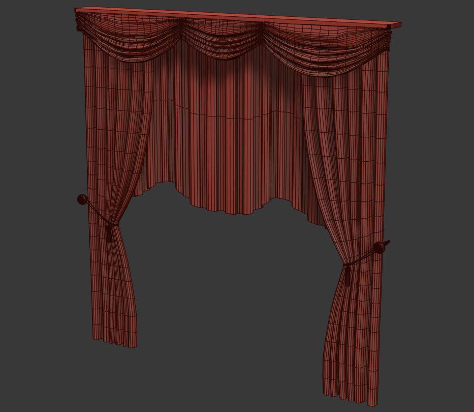 Ethnic Style of Curtain Hanging Design With Rendered In 3D MAX File