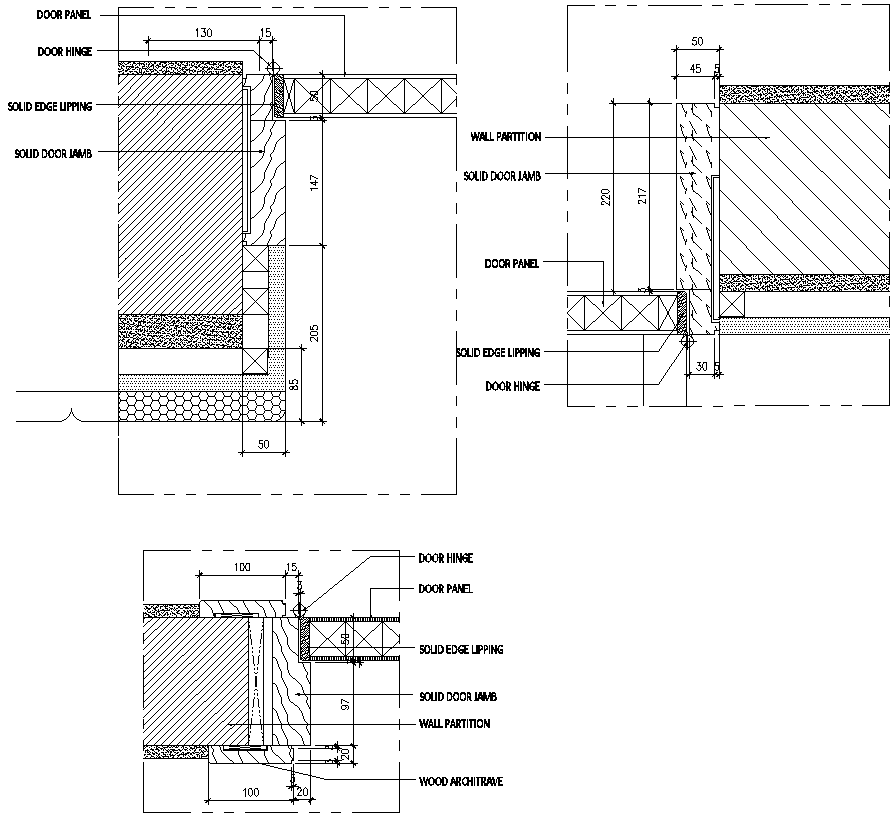 Event Hall Door Jamb Detail DWG AutoCAD file