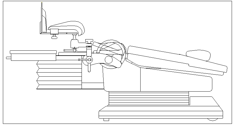 Examination Table of Medical College Elevation dwg file