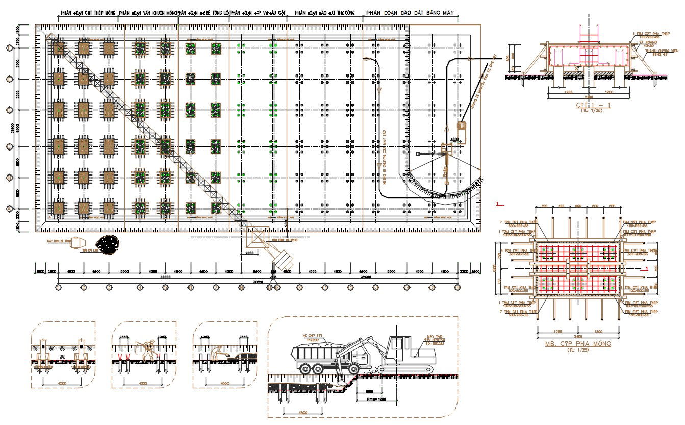 Excavator Construction Work DWG File
