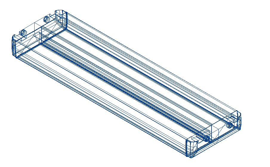 Excise_LED_asymmetrical electrical design 3d wire frame view dwg file