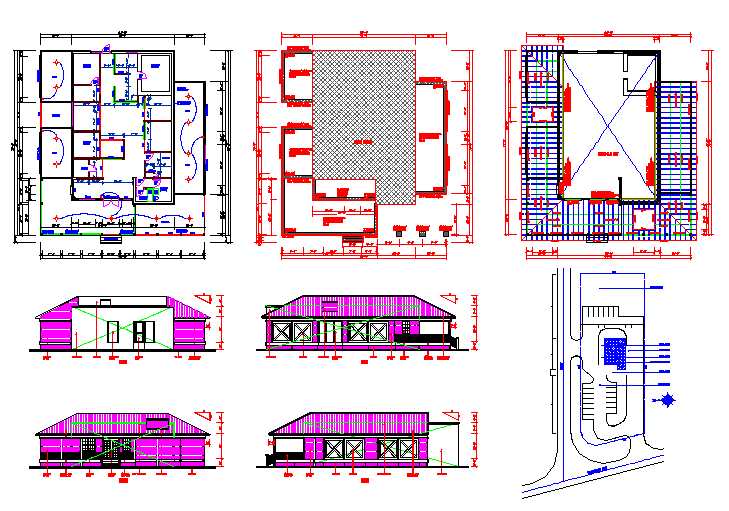 Existing building architectural design with all detail