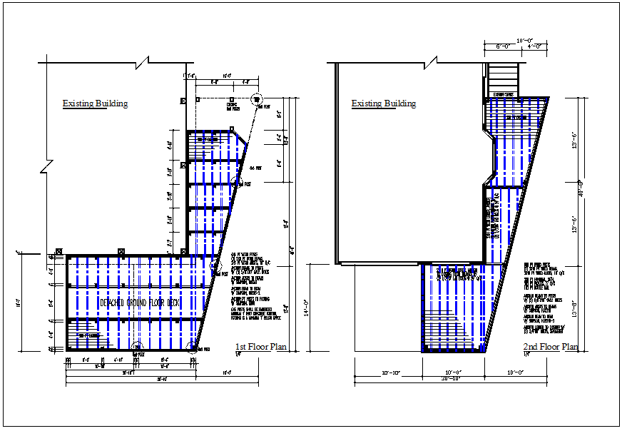 Existing building roof plan view detail dwg file