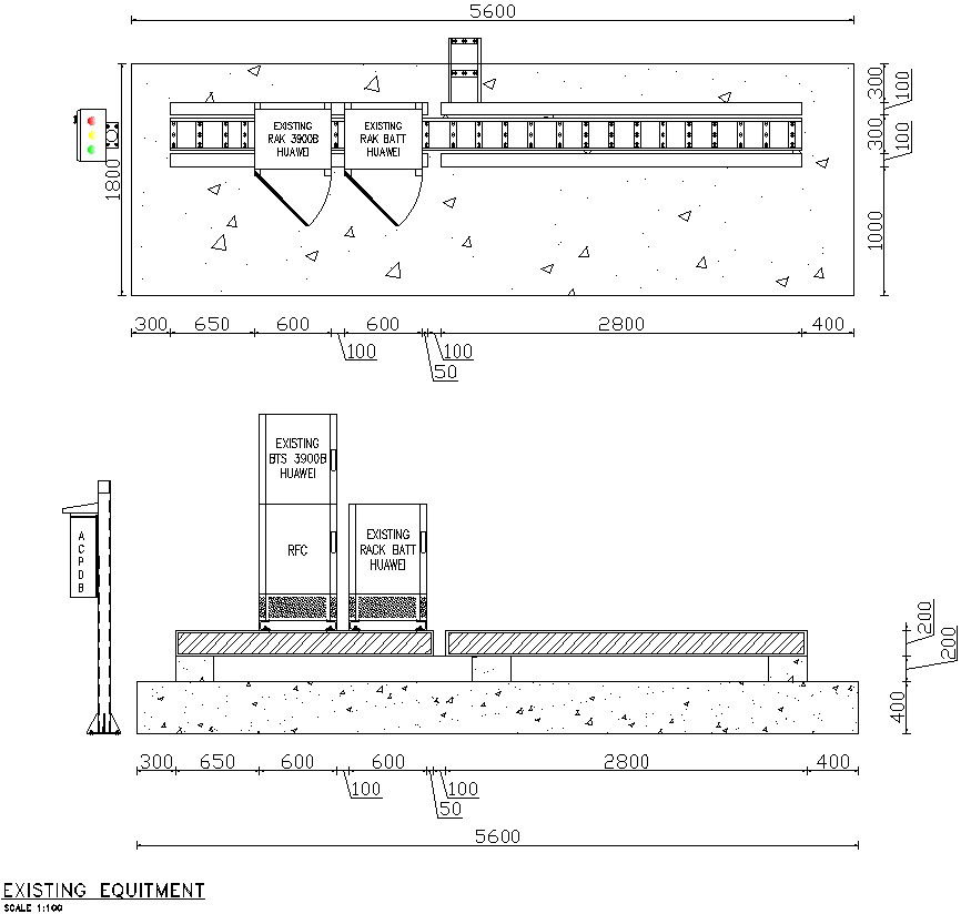 Existing equipment design with detail AutoCAD drawing, CAD file, dwg file