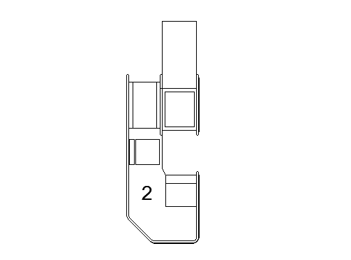 Exit counter top view detail