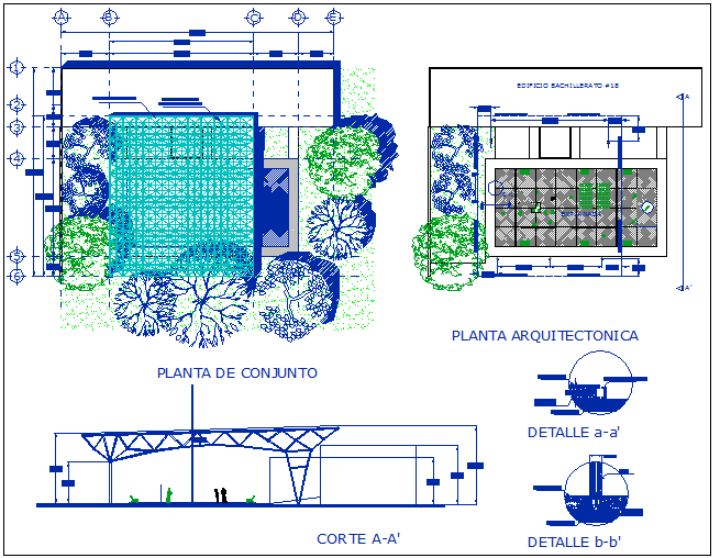 Expanded multi-purpose room project of college dwg file