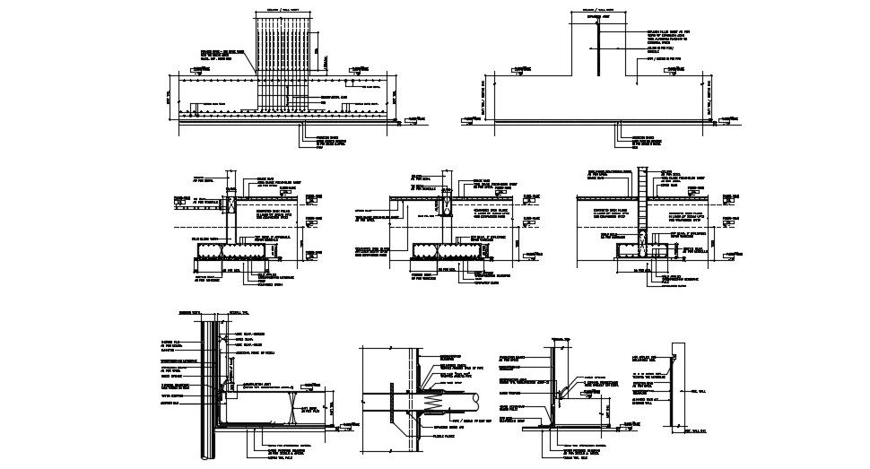Expansion Joint With Water proofing Drawing AutoCAD file