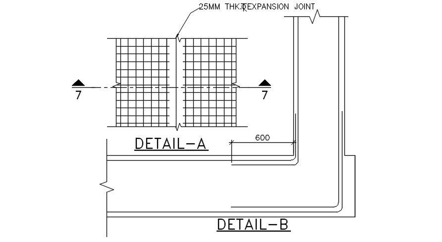 Expansion Joint Concrete Slab Drawing Free Download DWG File