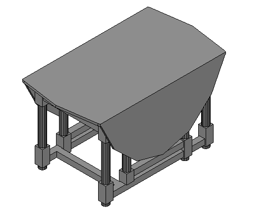 Extendable Dining Table 3d detail