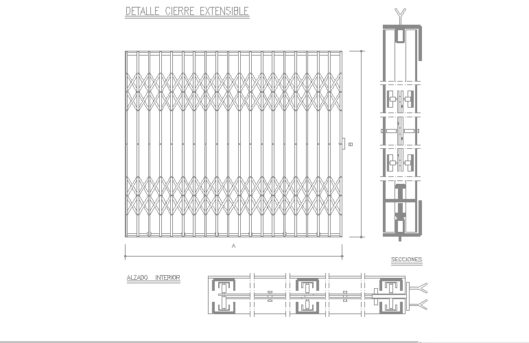 Extensible closure details cad files