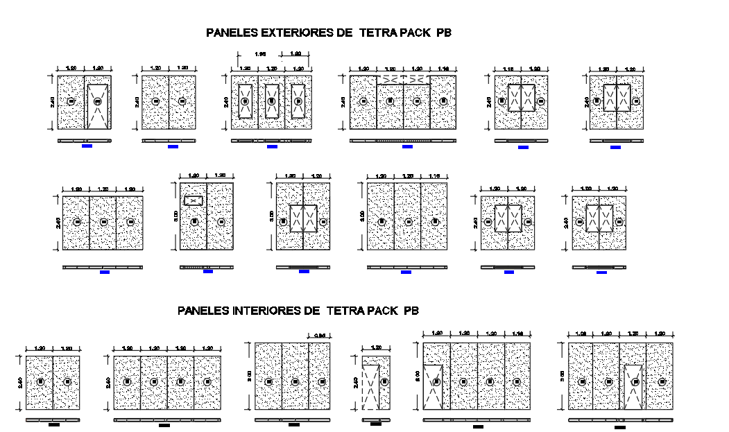 Exterior paneles details dwg file