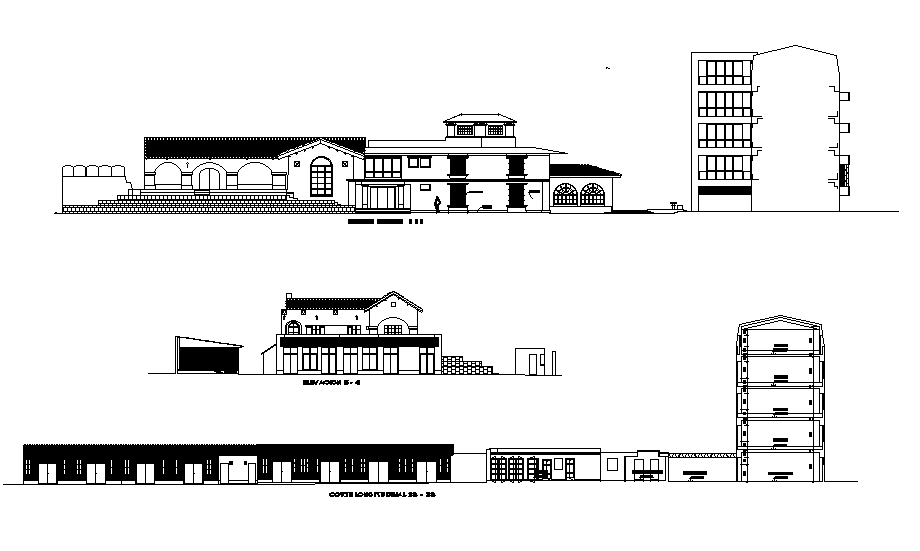 Exterior concept view of villa detail drawing presented in this file. Download this 2d AutoCAD drawing file.