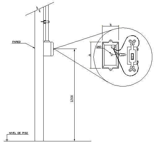 Extreme simple switch connection details dwg file