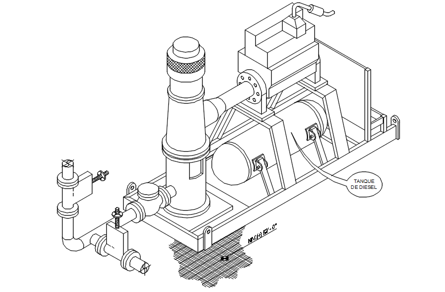 FIRE FIGHTING NETWORK MOTOR PUMP in detail AutoCAD drawing, dwg file, CAD file