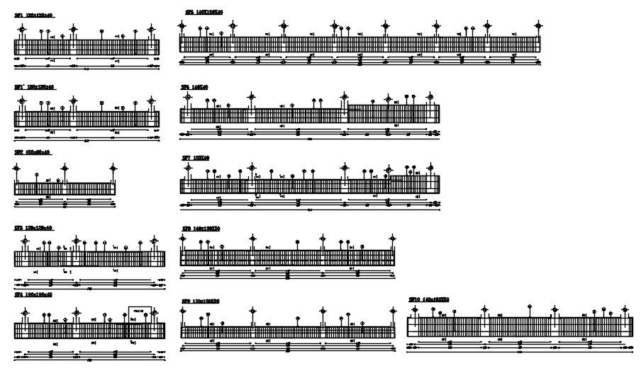 FOUNDATION REINFORCEMENT PLAN details in AutoCAD 2D drawing, CAD file, dwg file